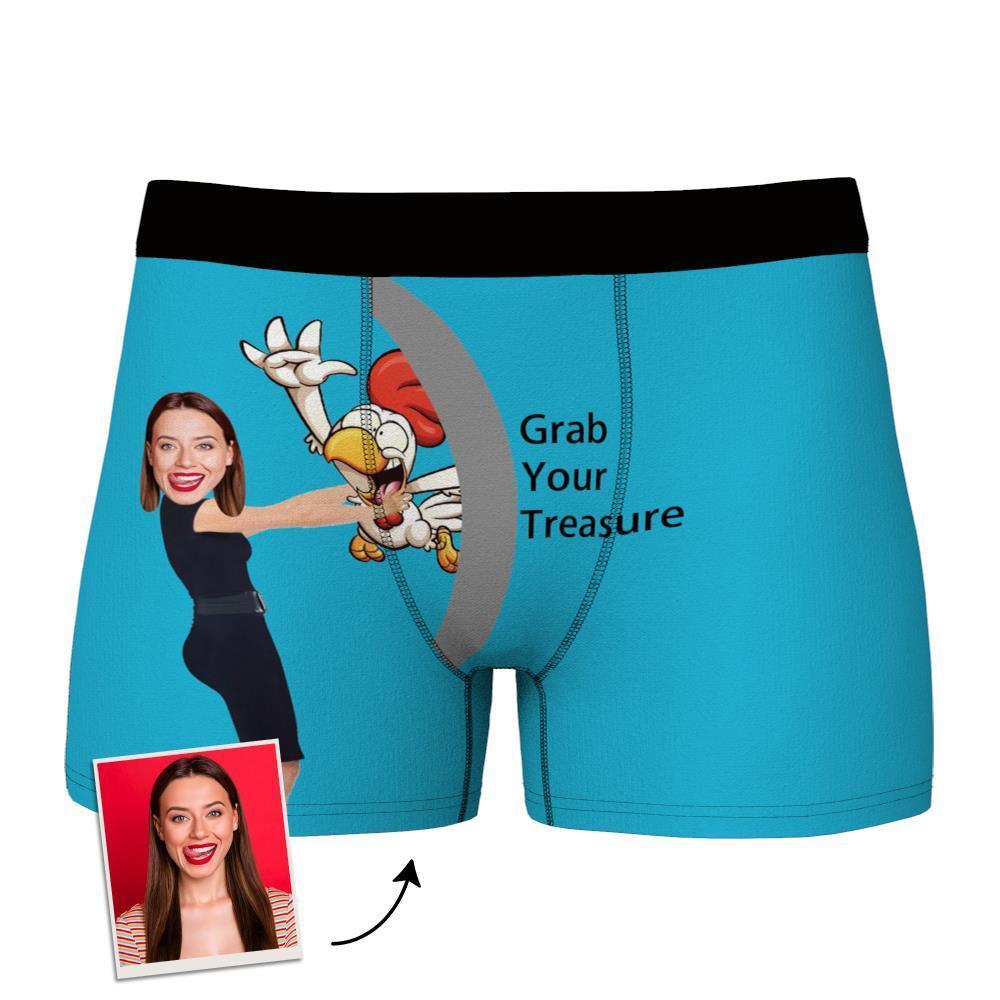 Custom Boxer Shorts - Grab Your Treasure-FaceSocksUSA