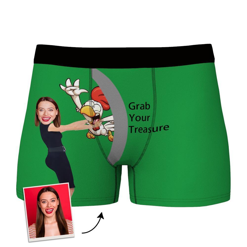 Custom Boxer Shorts - Grab Your Treasure-FaceSocksUSA