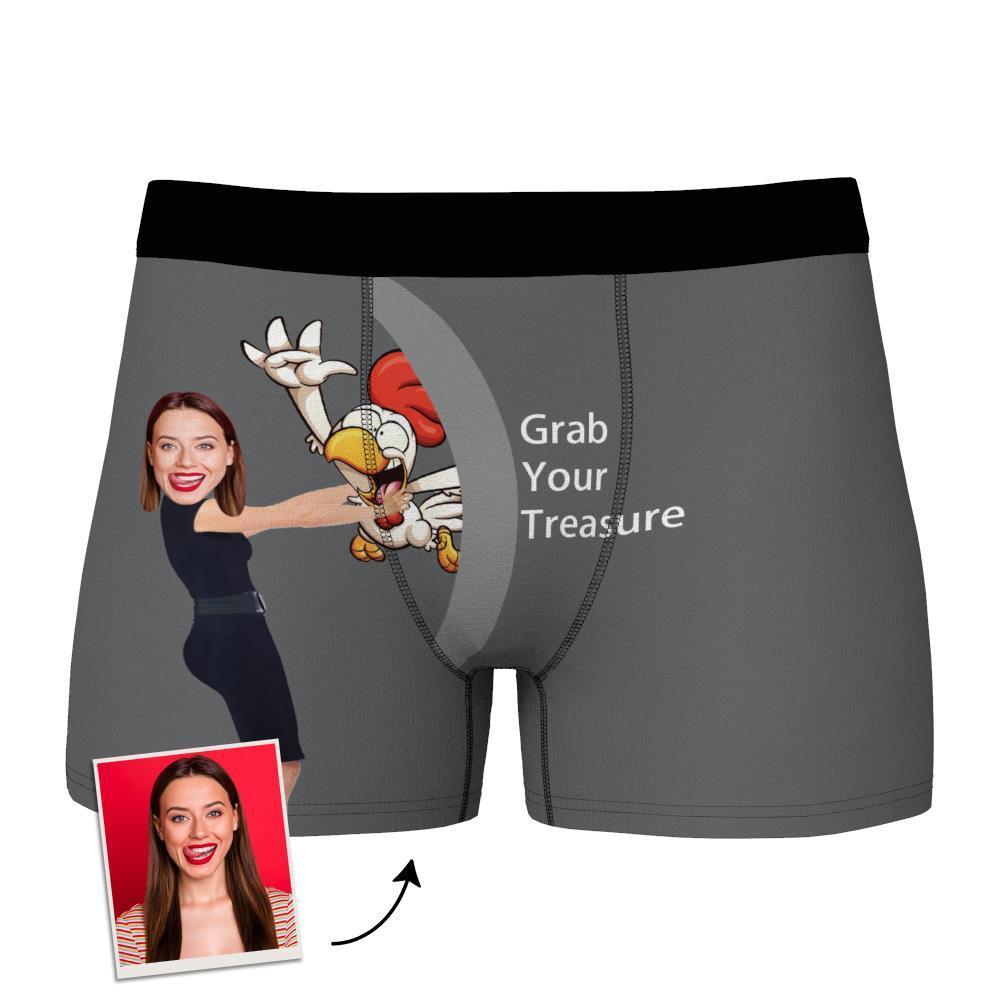 Custom Boxer Shorts - Grab Your Treasure-FaceSocksUSA
