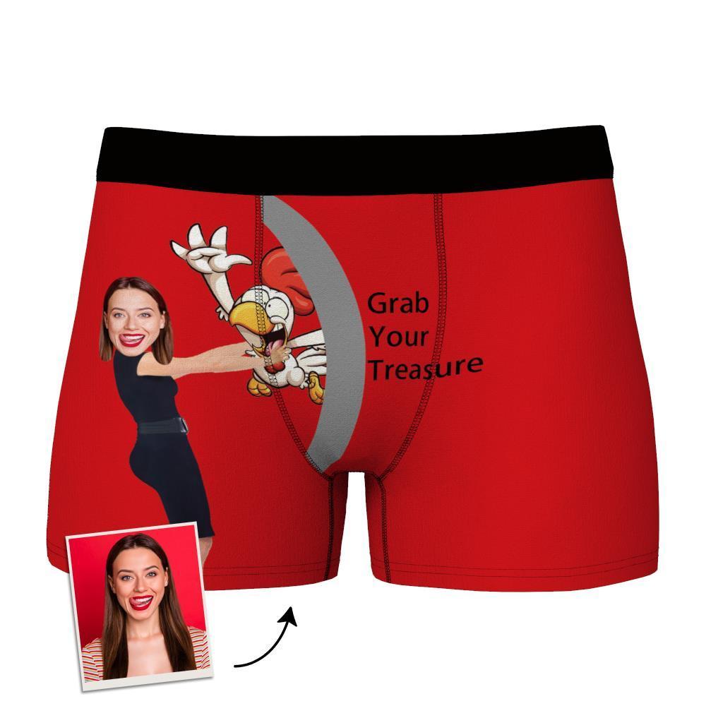 Custom Boxer Shorts - Grab Your Treasure-FaceSocksUSA