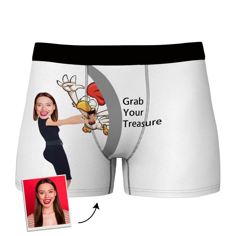 Custom Boxer Shorts - Grab Your Treasure-FaceSocksUSA