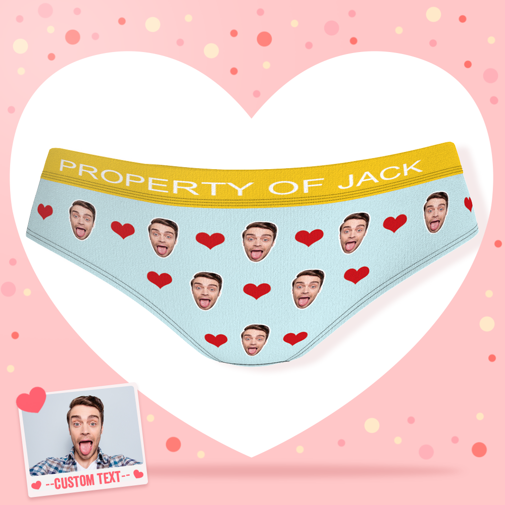 Custom Women's Panties with Text-FaceSocksUSA