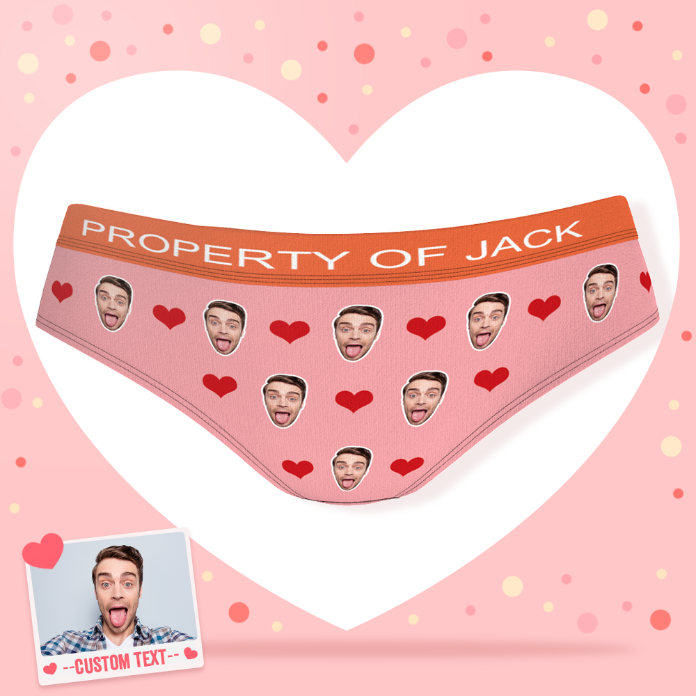Custom Women's Panties with Text-FaceSocksUSA