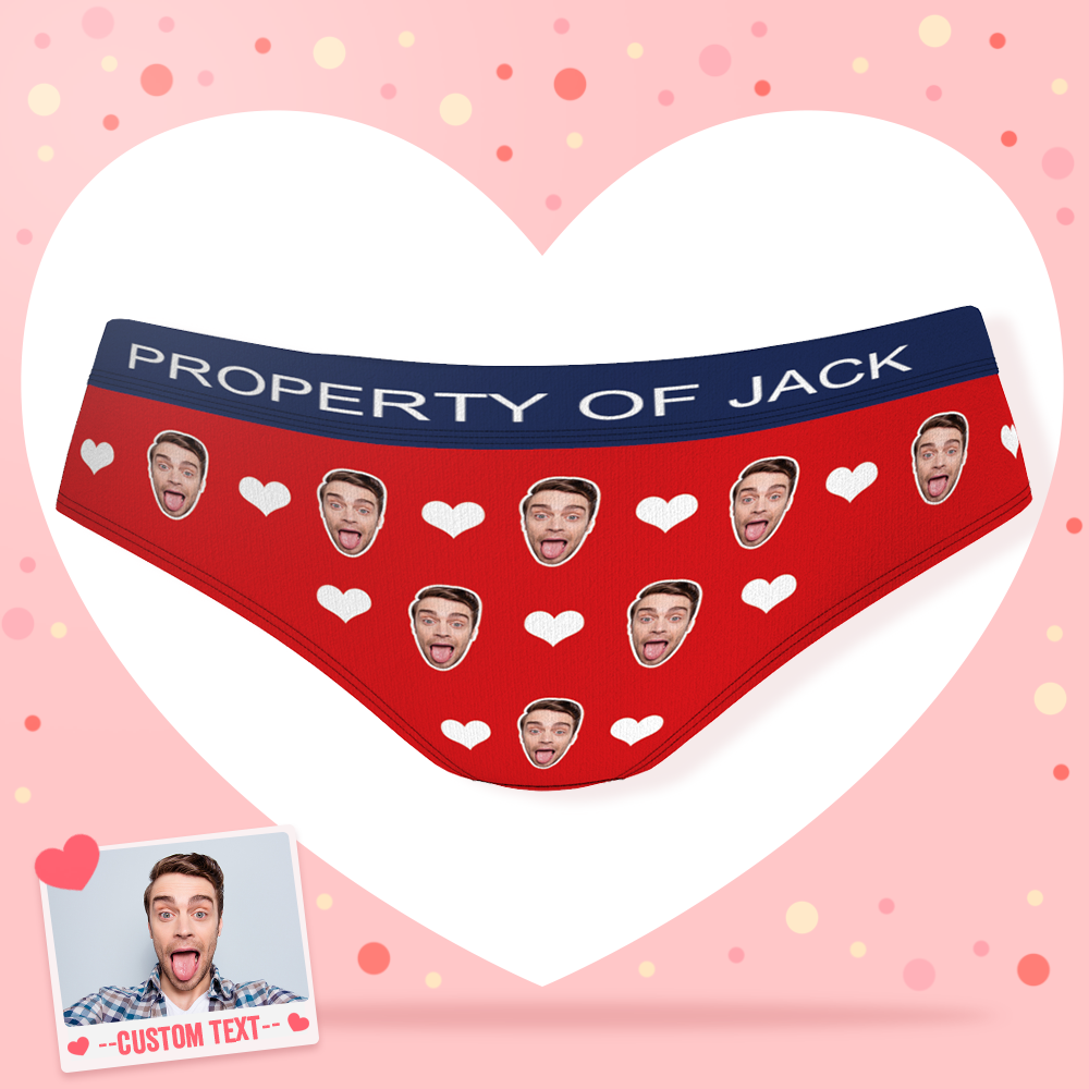 Custom Women's Panties with Text-FaceSocksUSA