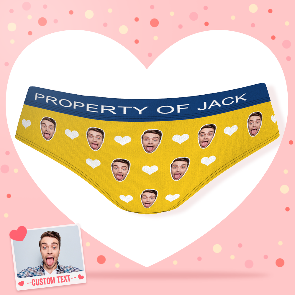 Custom Women's Panties with Text-FaceSocksUSA