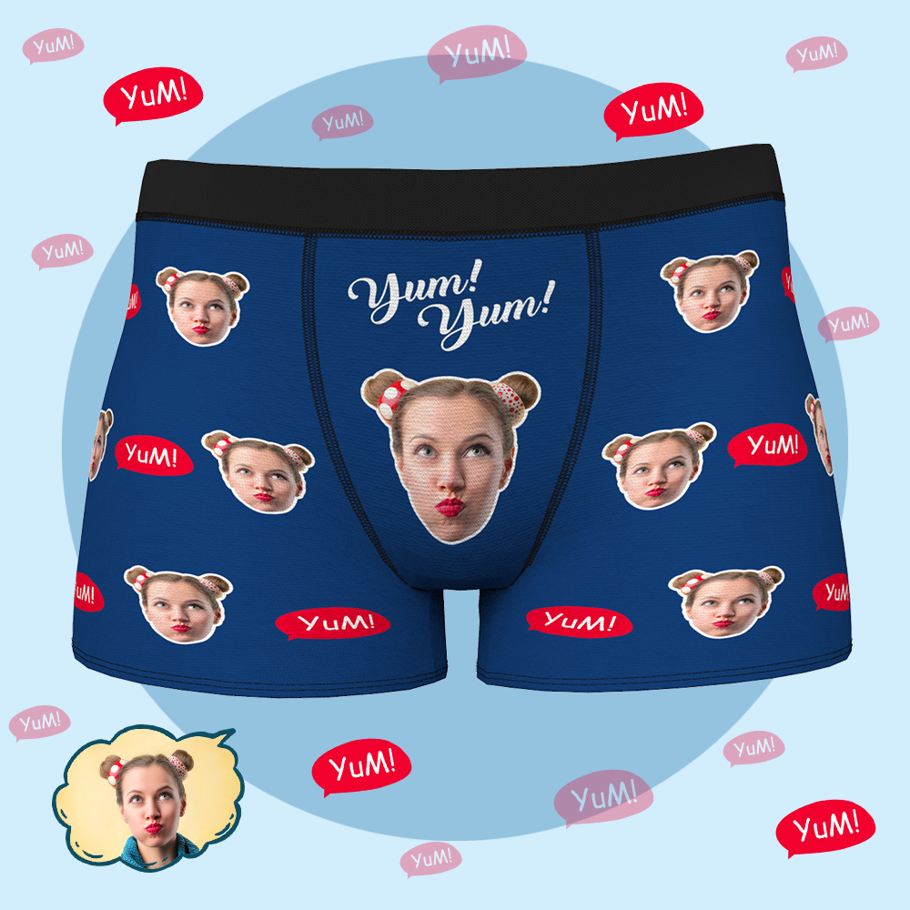 Custom Face Boxer Shorts - Yum-FaceSocksUSA