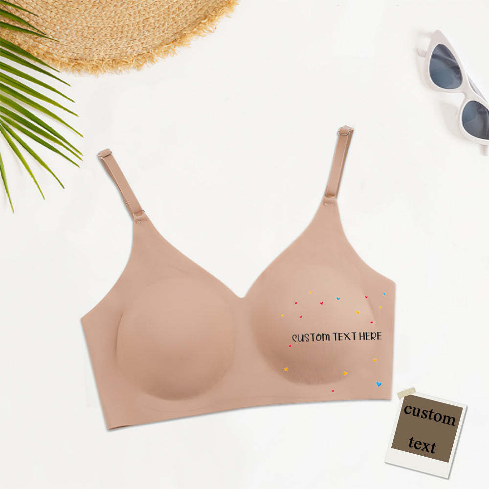 Custom Women Seamless Lingerie with Text Personalized Women's Camisole Underwear for Her