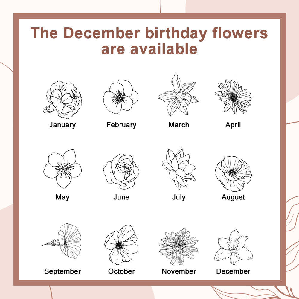 Custom Tri-Fold Butterfly Birth Flower Leather Wallet with Coin Holder Personalized Mother's Day Gift for Woman	 - FaceSocksUSA