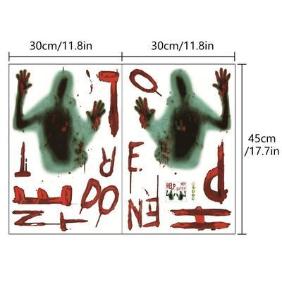 Halloween Party Supplies Decor Holiday Decoration Wall Stickers Blood Zombie - FaceSocksUSA