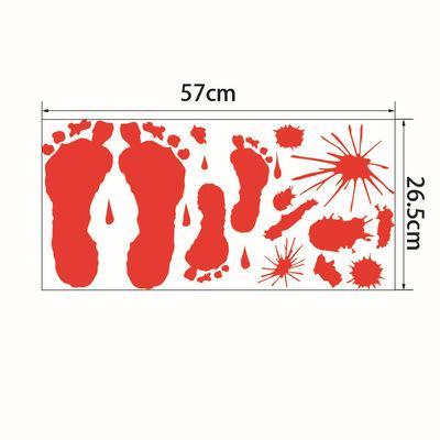 Halloween Decorations Bloody footprint Stickers Window Wall Horror Stickers Bloody for Halloween Party Supplies Stickers Decor - FaceSocksUSA