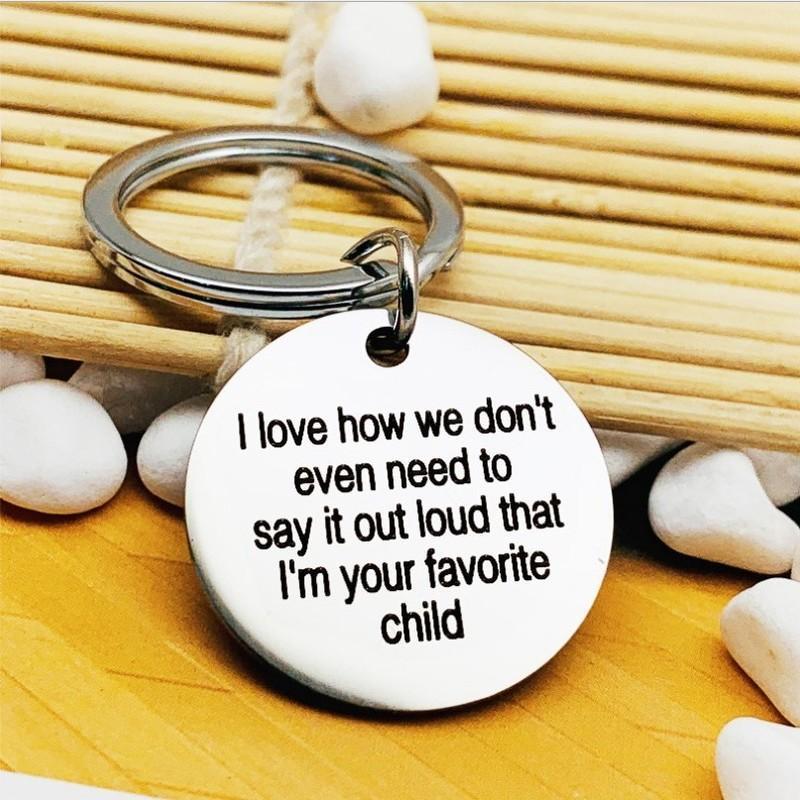 Father's Gift Keychain, I love how we don't..child, Gifts for dad, Father's keychain, Grandpa gift, Step dad gift-FaceSocksUSA