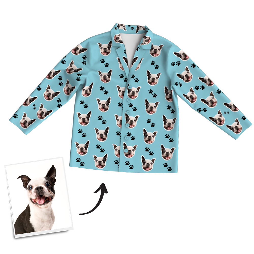 Custom Dog Photo Pajama Pants, Sleepwear, Nightwear - FaceSocksUSA