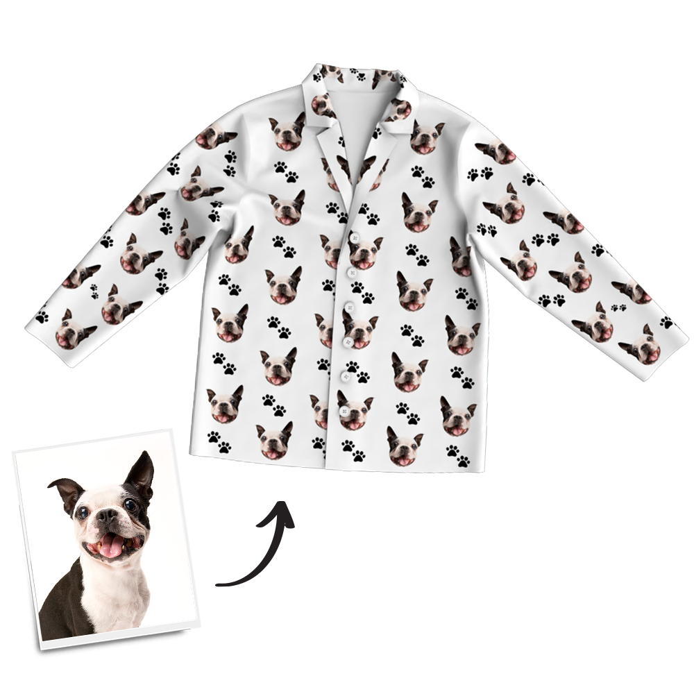 Custom Dog Photo Pajama Pants, Sleepwear, Nightwear - FaceSocksUSA