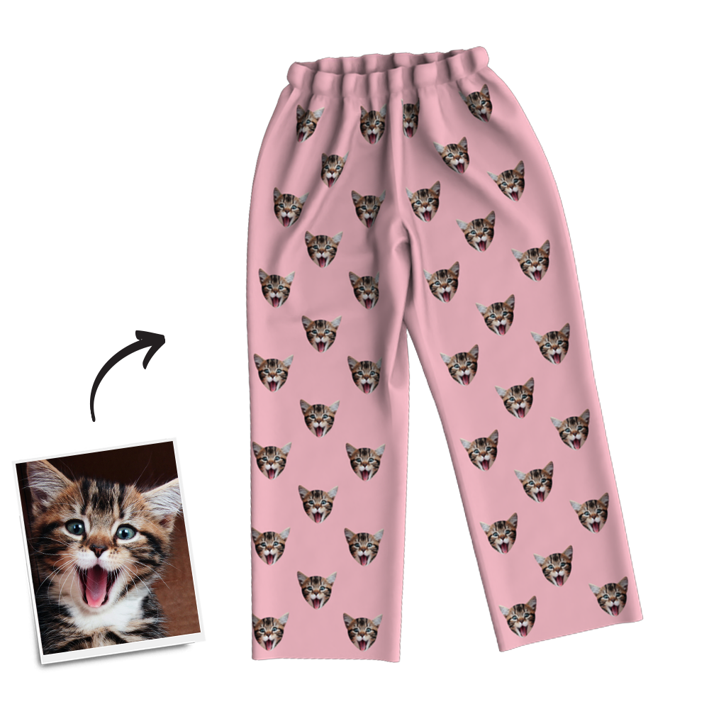 Custom Photo Long Sleeve Pajamas Sleepwear Nightwear - FaceSocksUSA