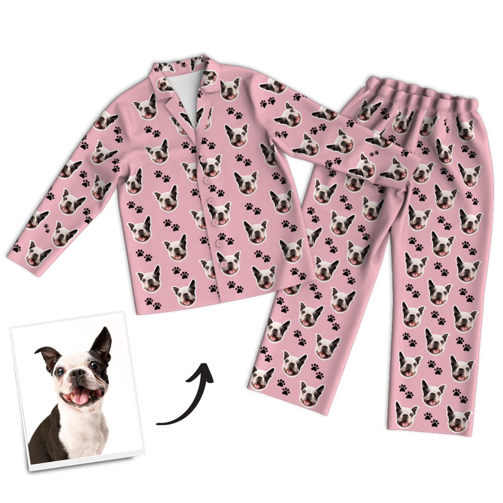Custom Dog Photo Pajama Pants, Sleepwear, Nightwear - FaceSocksUSA