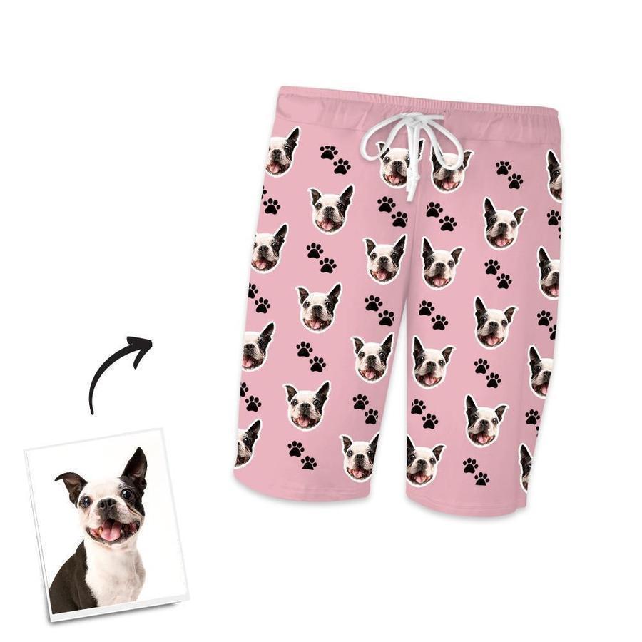 Custom Dog Footprints Photo Personalized Short Pajama-FaceSocksUSA