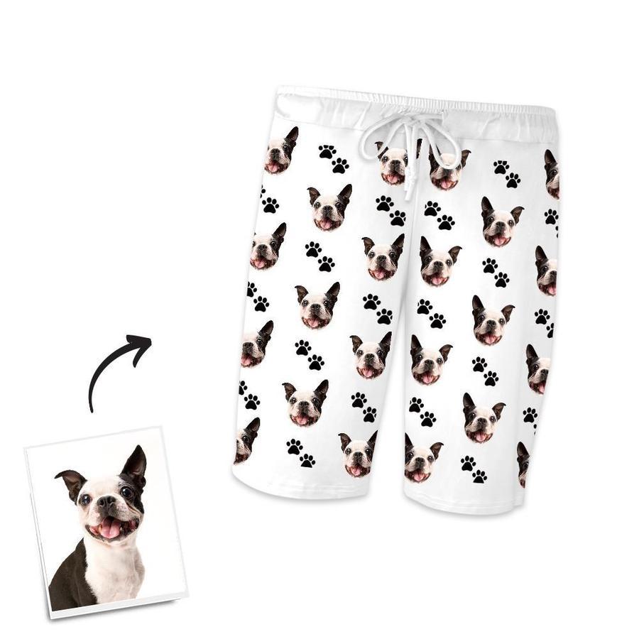 Custom Dog Footprints Photo Personalized Short Pajama-FaceSocksUSA