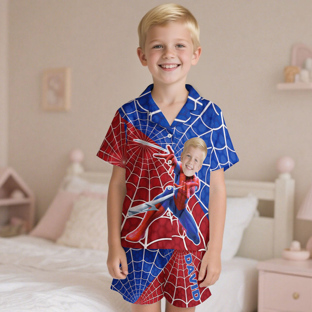 Custom Face Short Sleeve Pajamas Ice Princess Pajamas For Girl