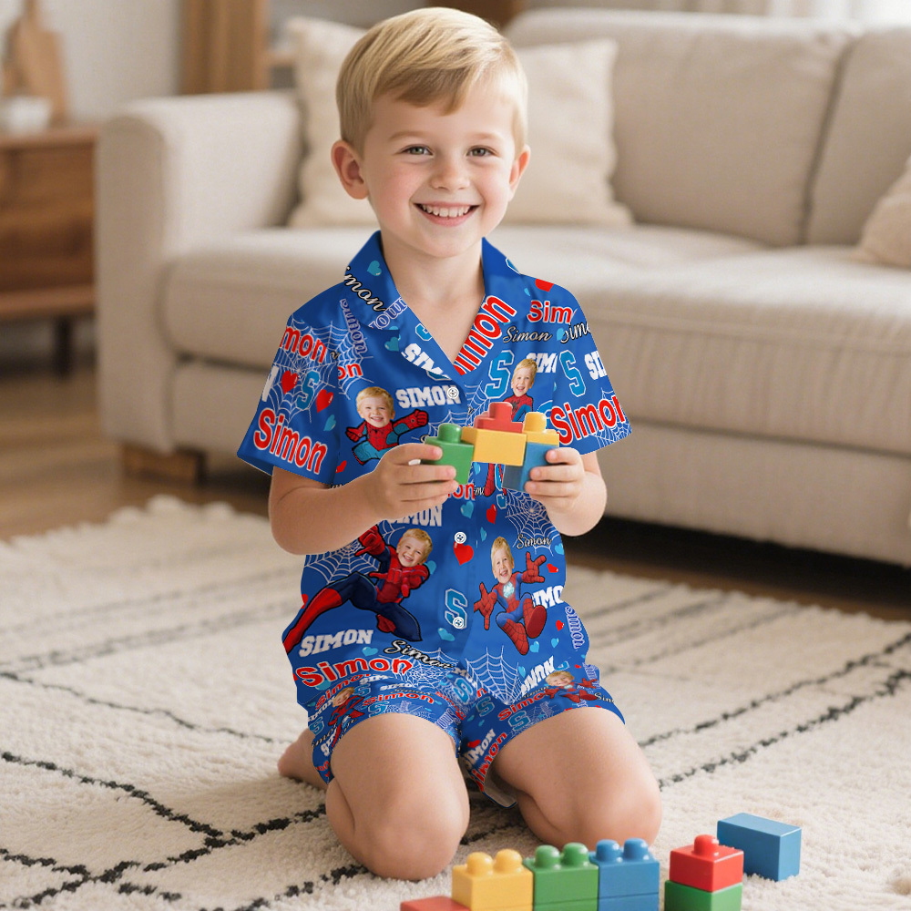 Custom Face Short Sleeve Pajamas Ice Princess Pajamas For Girl