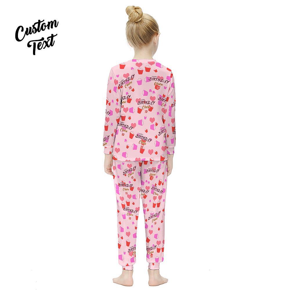 Birthday Gifts, Custom Long Sleeve Pajamas Add Name And Age Kids' Suit Birthday Gifts - Happy Birthday - FaceSocksUSA