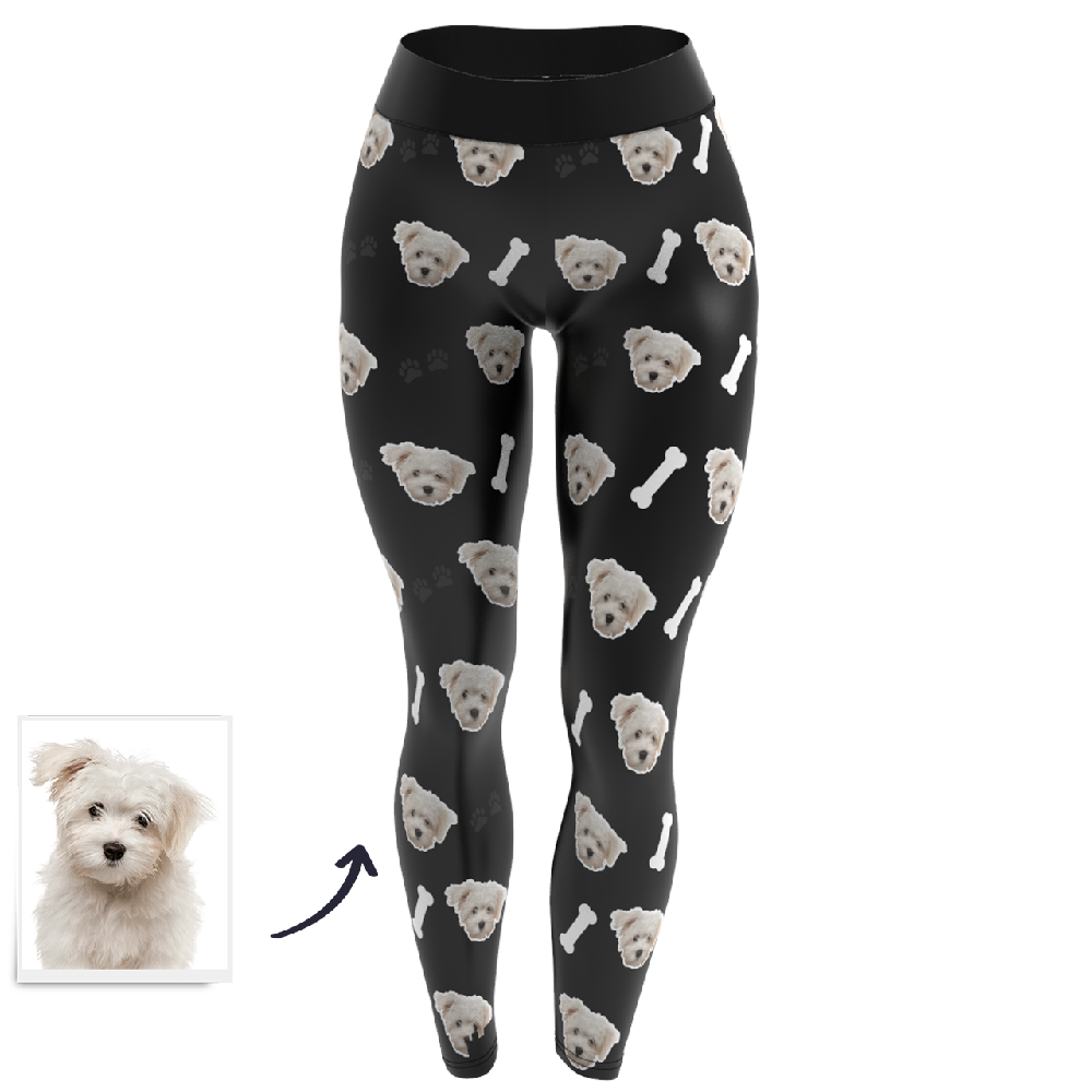 Custom Pet Dog Face Personalized Leggings - Custom Yoga Pants-FaceSocksUSA