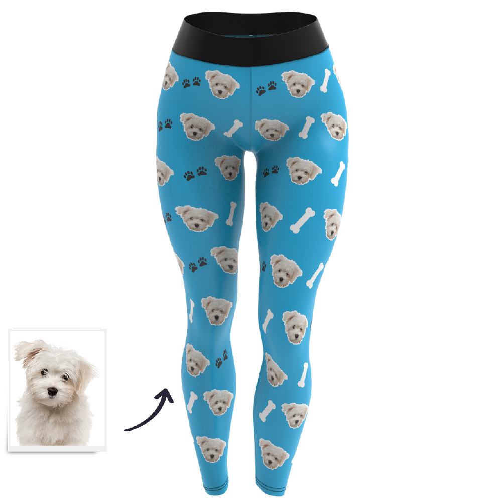 Custom Pet Dog Face Personalized Leggings - Custom Yoga Pants-FaceSocksUSA