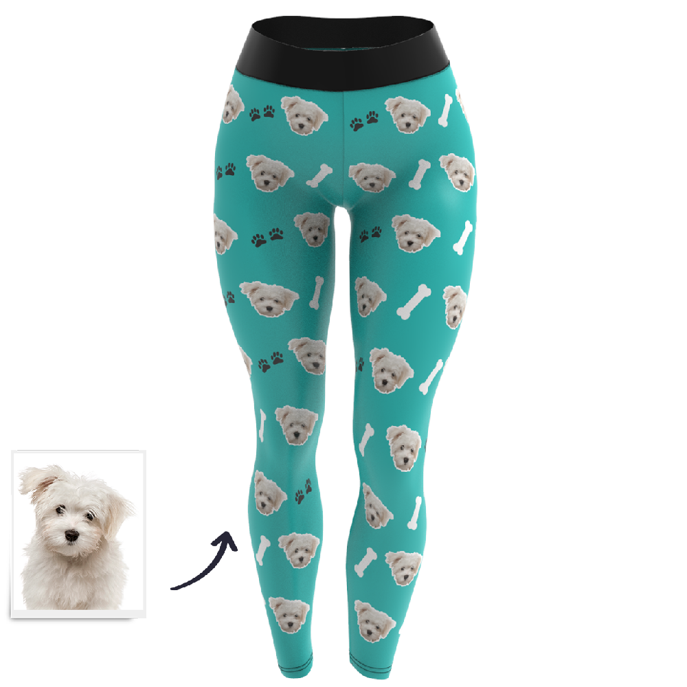 Custom Pet Dog Face Personalized Leggings - Custom Yoga Pants-FaceSocksUSA