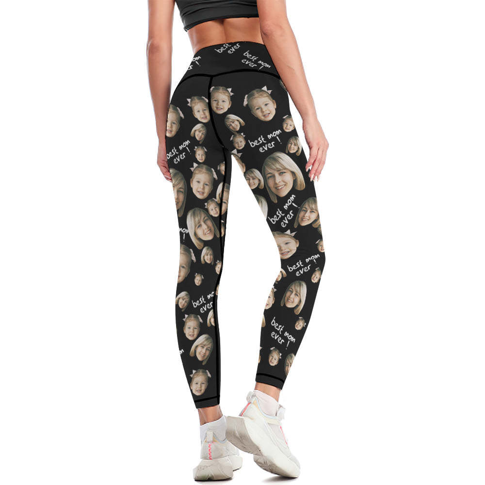 Custom Face Leggings and Tank Top Yoga Clothing Suit Mother's Day Gift - Best Mom Ever - FaceSocksUSA