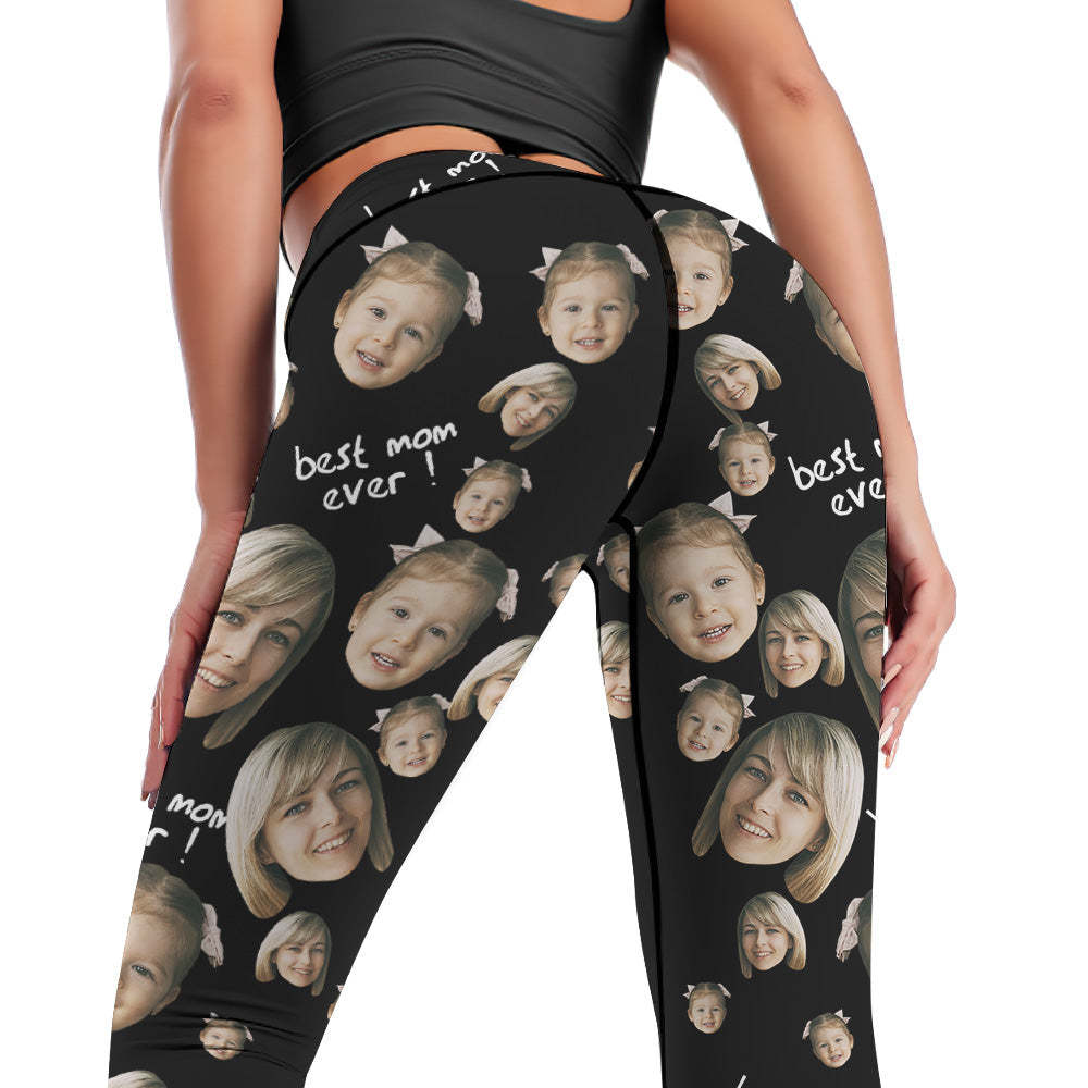 Custom Face Leggings and Tank Top Yoga Clothing Suit Mother's Day Gift - Best Mom Ever - FaceSocksUSA