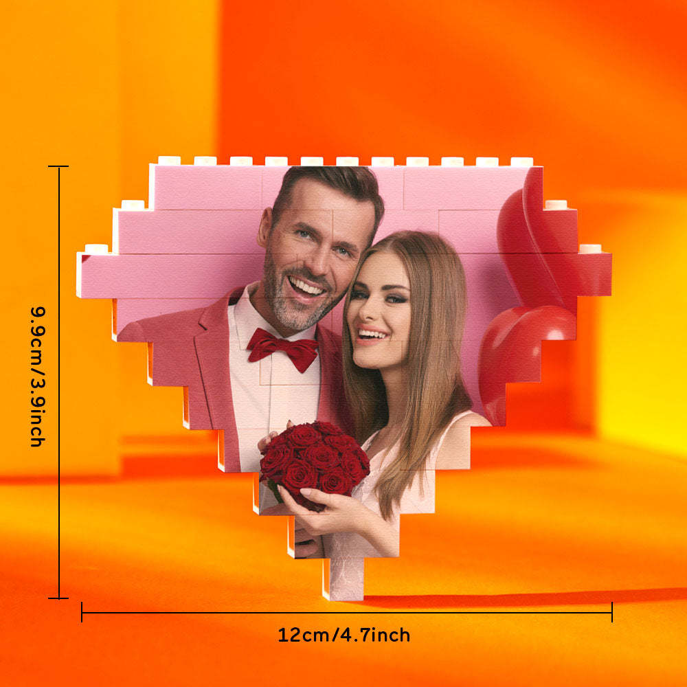 Custom Building Block Puzzle Personalized Photo Brick Diamond Shape - FaceSocksUsa
