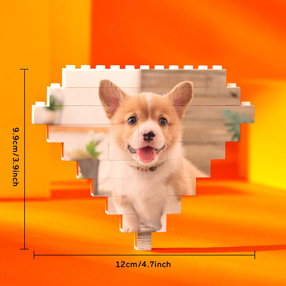 Custom Building Block Puzzle Personalized Photo Brick Diamond Shape - FaceSocksUsa
