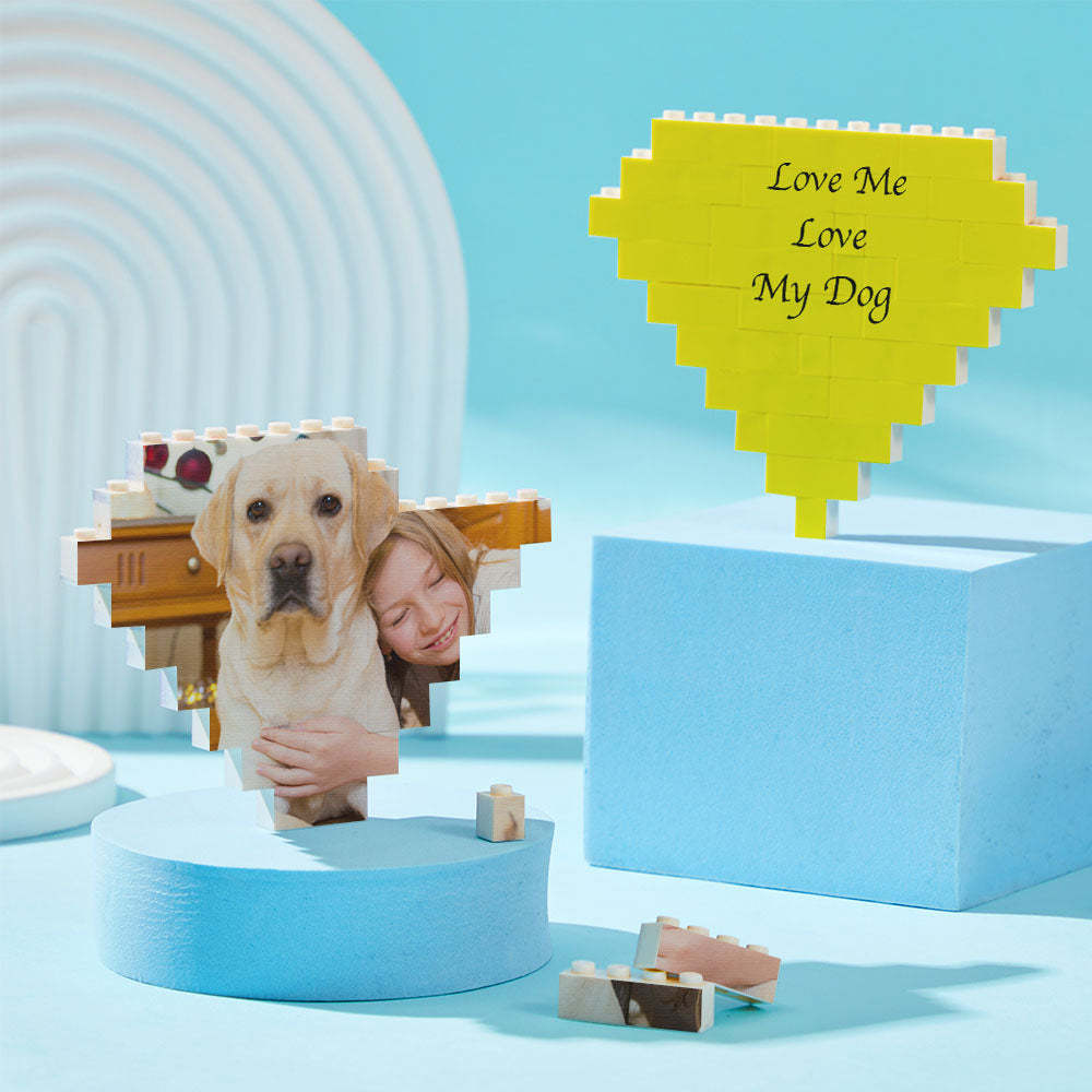 Custom Building Block Puzzle Personalized Photo Brick Diamond Shape - FaceSocksUsa
