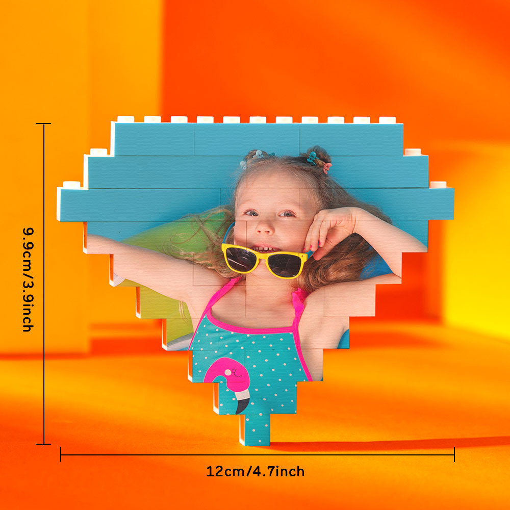 Custom Building Block Puzzle Personalized Photo Brick Diamond Shape - FaceSocksUsa