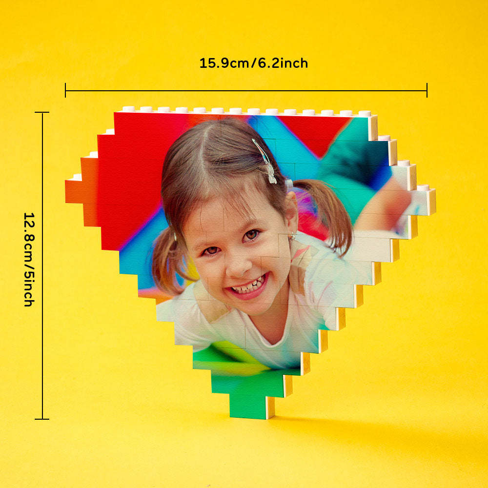 Custom Building Block Puzzle Personalized Photo Brick Diamond Shape - FaceSocksUsa