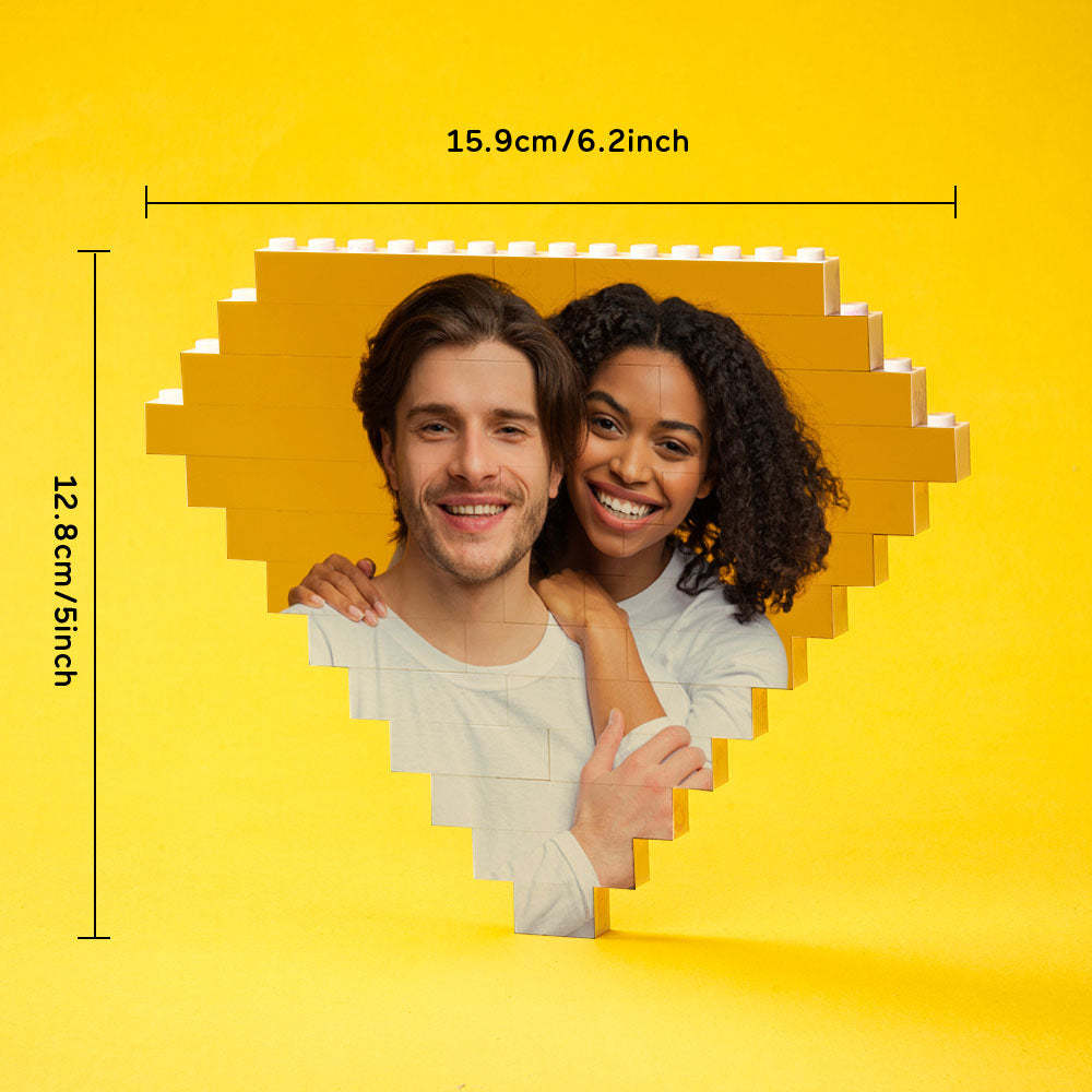 Custom Building Block Puzzle Personalized Photo Brick Diamond Shape - FaceSocksUsa