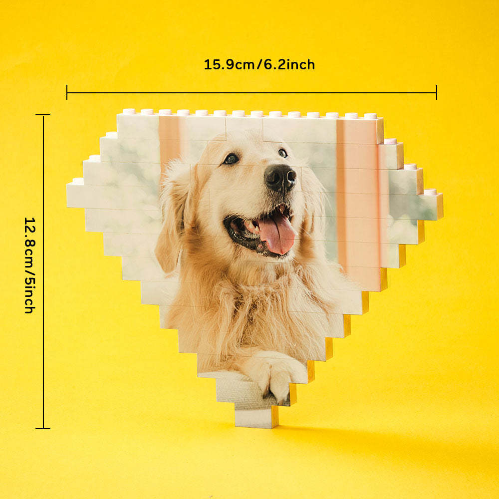 Custom Building Block Puzzle Personalized Photo Brick Diamond Shape - FaceSocksUsa