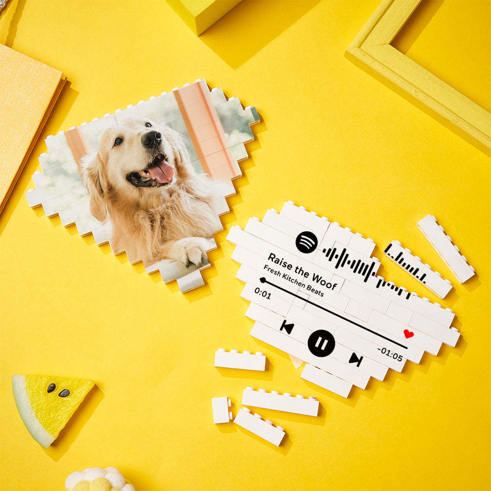 Custom Building Block Puzzle Personalized Photo Brick Diamond Shape - FaceSocksUsa