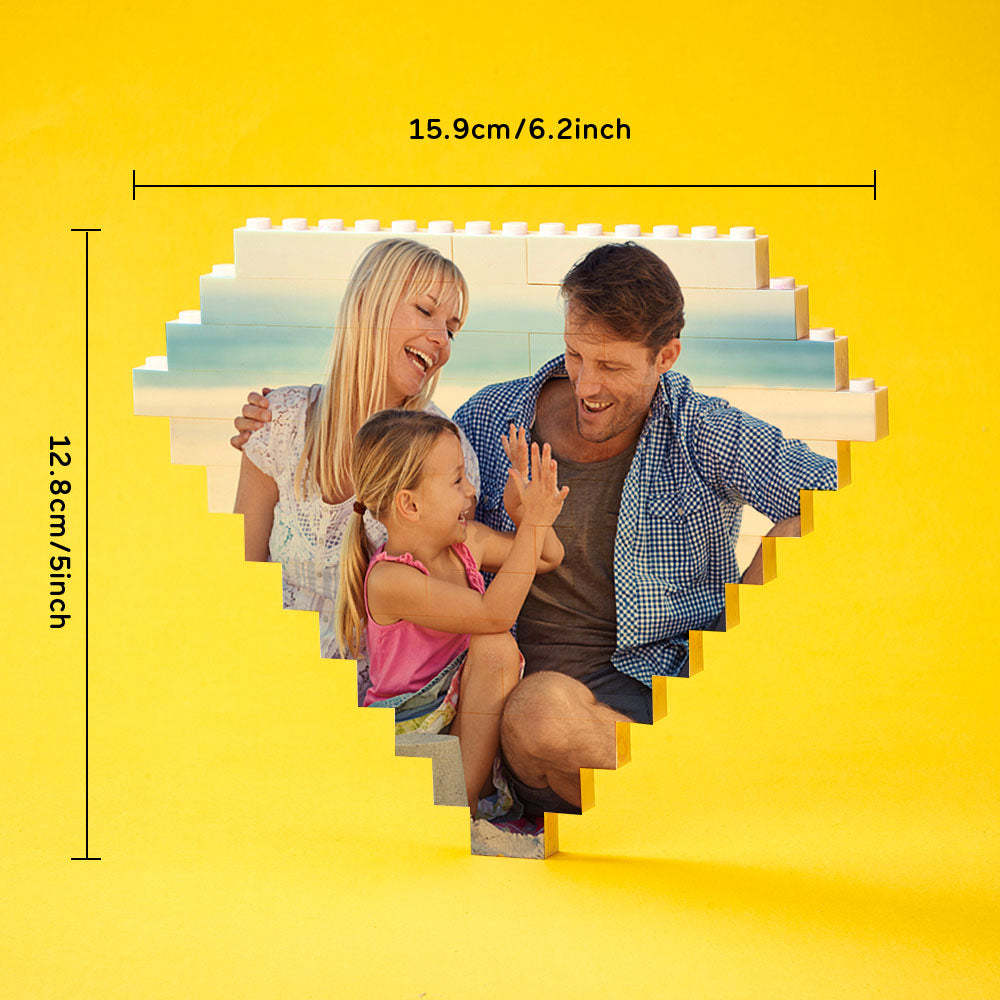 Custom Building Block Puzzle Personalized Photo Brick Diamond Shape - FaceSocksUsa