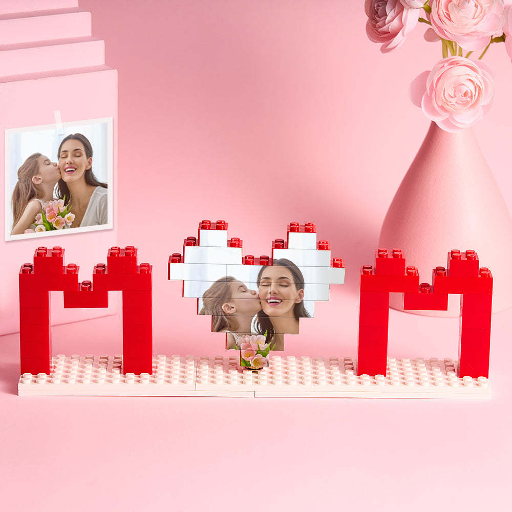 Custom Mom Photo Building Brick Puzzles Personalized Photo Block Mother's Day Gifts - MyFaceBoxer