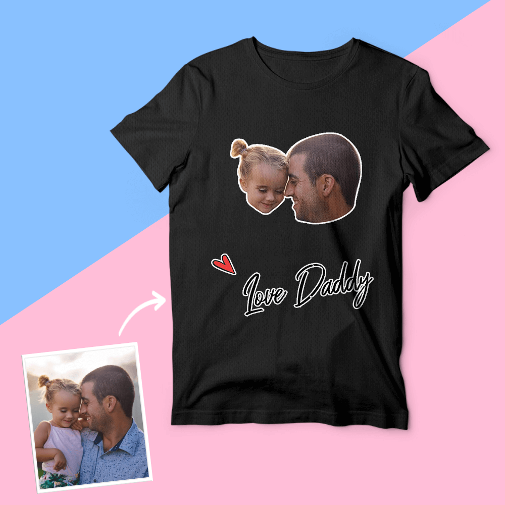 Custom Face T-shirt with Name Personalized Photo Shirt-FaceSocksUSA