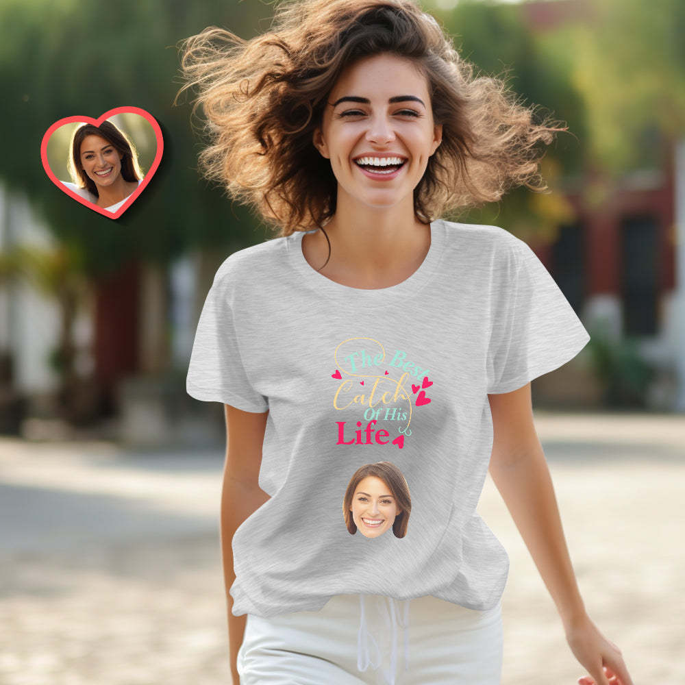 Custom Couple Matching T-shirts Best Catch Personalized Matching Couple Shirts Valentine's Day Gift - FaceSocksUSA
