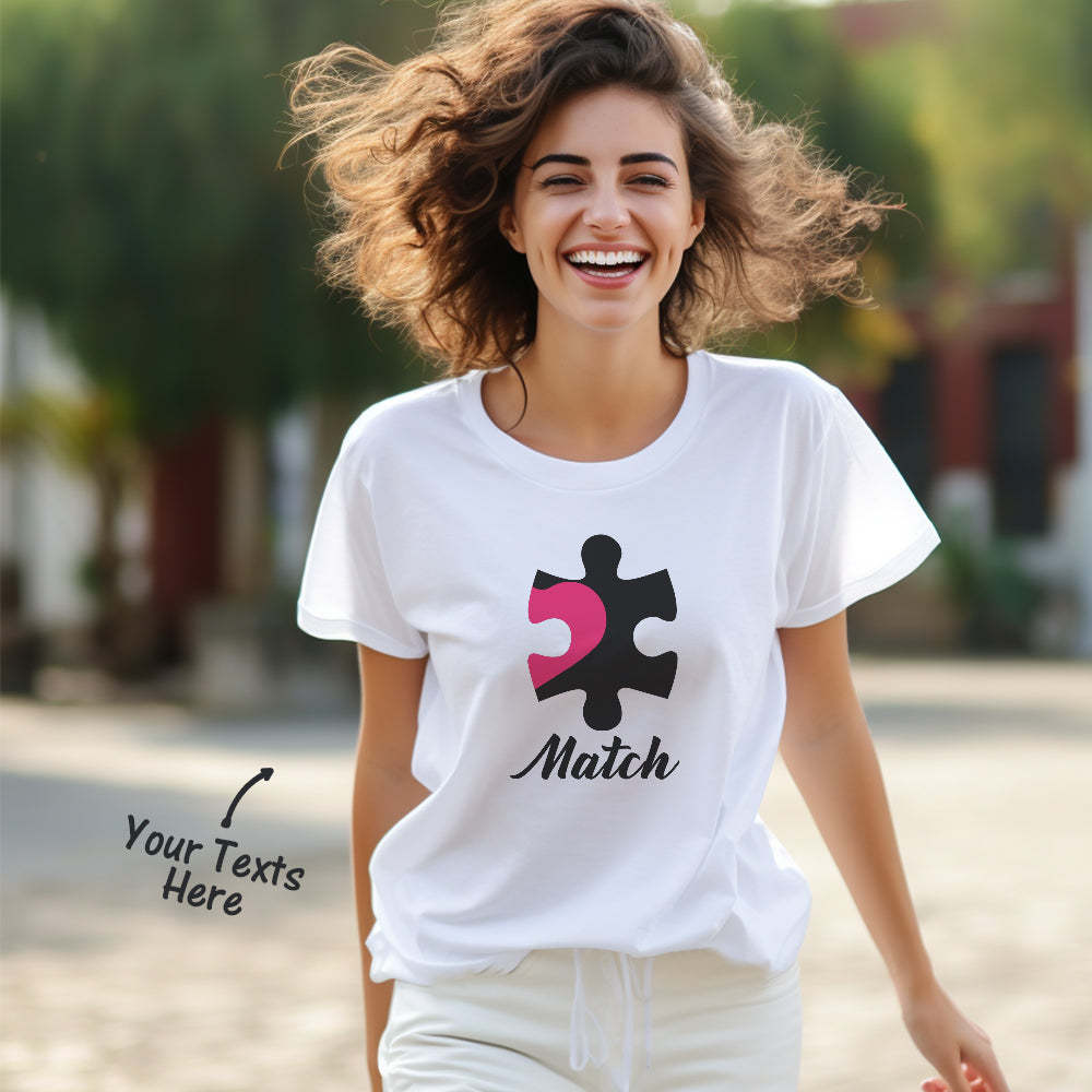 Perfect Match Custom Couple Matching T-shirts Personalized Matching Couple Shirts Valentine's Day Gift - FaceSocksUSA