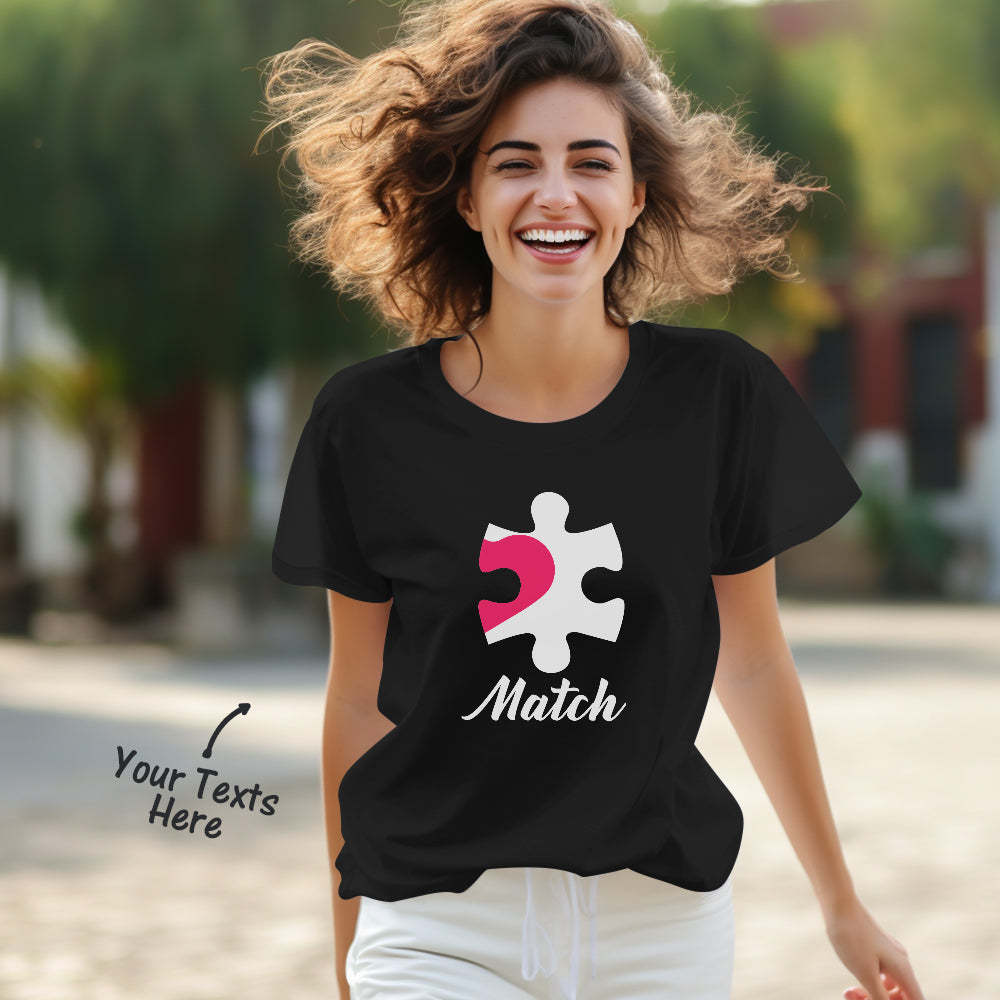 Perfect Match Custom Couple Matching T-shirts Personalized Matching Couple Shirts Valentine's Day Gift - FaceSocksUSA