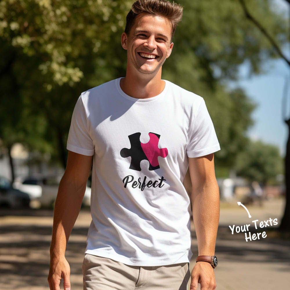 Perfect Match Custom Couple Matching T-shirts Personalized Matching Couple Shirts Valentine's Day Gift - FaceSocksUSA
