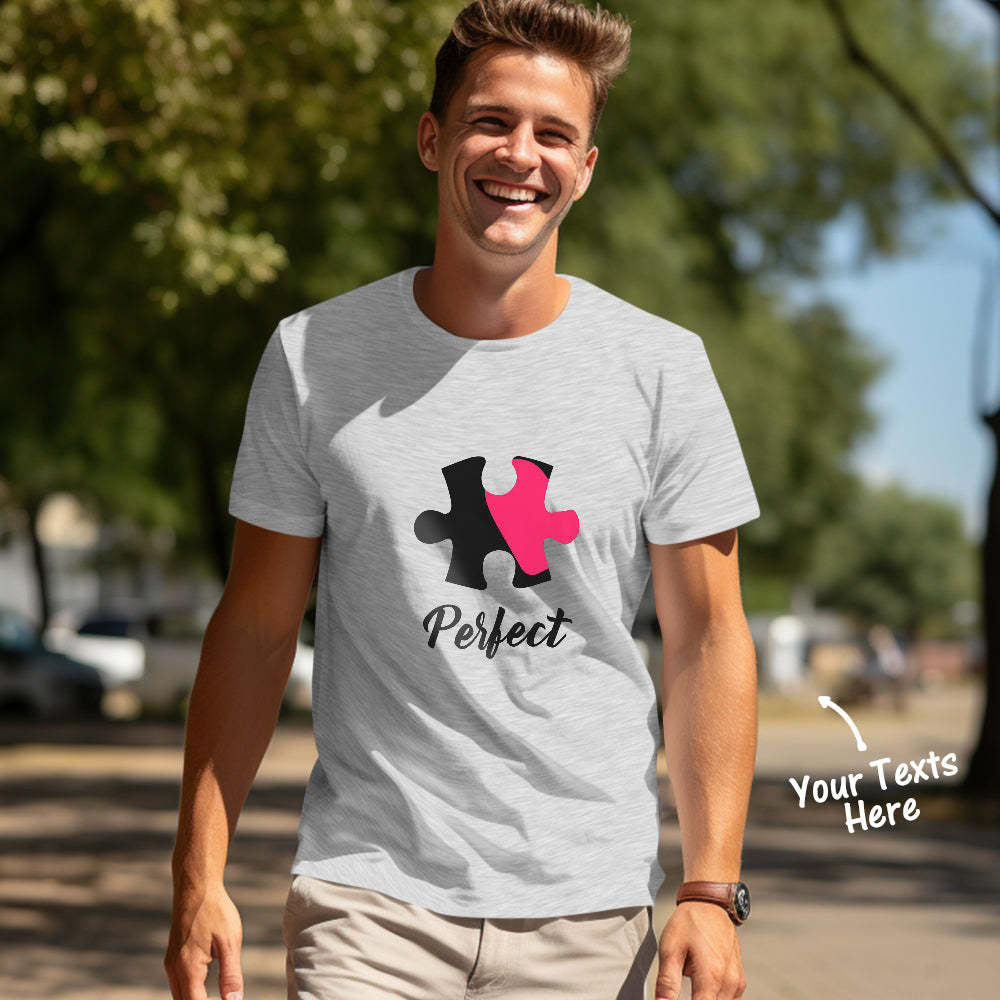 Perfect Match Custom Couple Matching T-shirts Personalized Matching Couple Shirts Valentine's Day Gift - FaceSocksUSA
