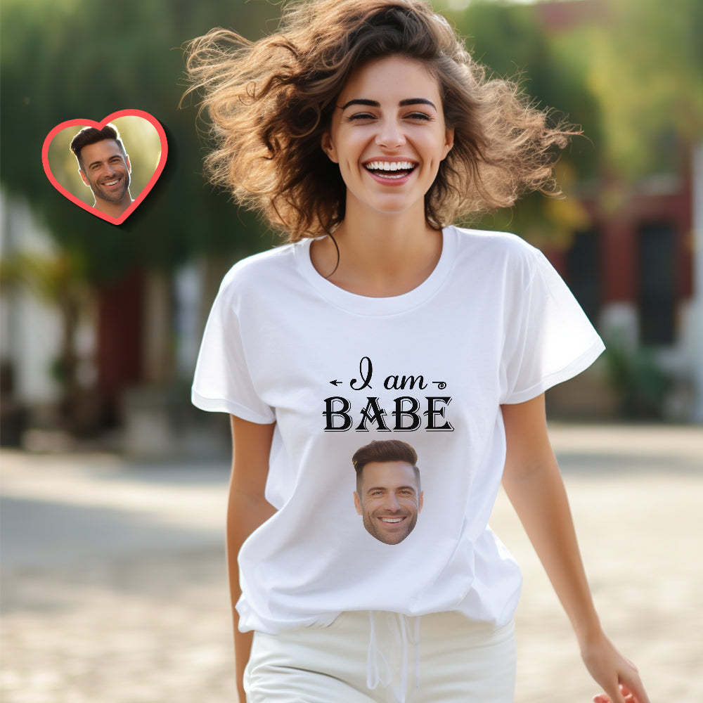 Custom Couple Matching T-shirts Love Babe Personalized Matching Couple Shirts Valentine's Day Gift - FaceSocksUSA