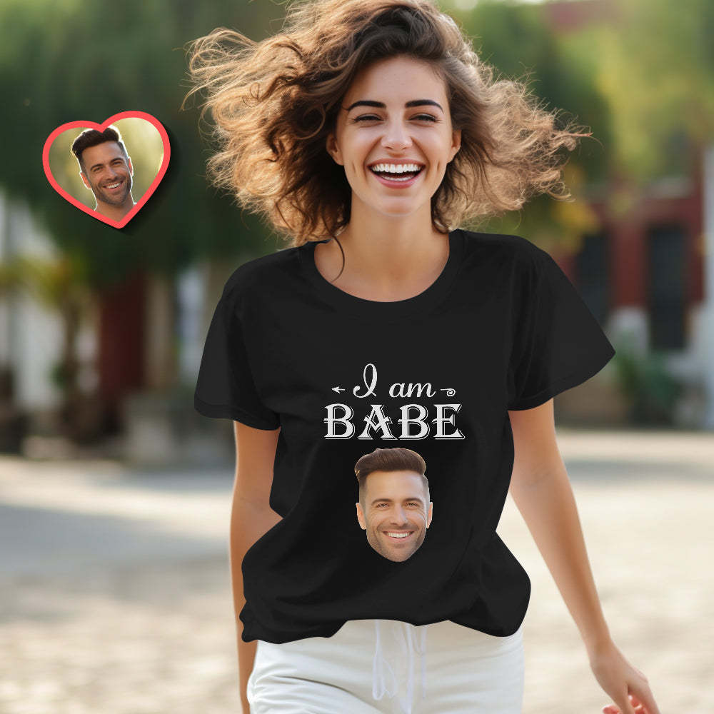 Custom Couple Matching T-shirts Love Babe Personalized Matching Couple Shirts Valentine's Day Gift - FaceSocksUSA