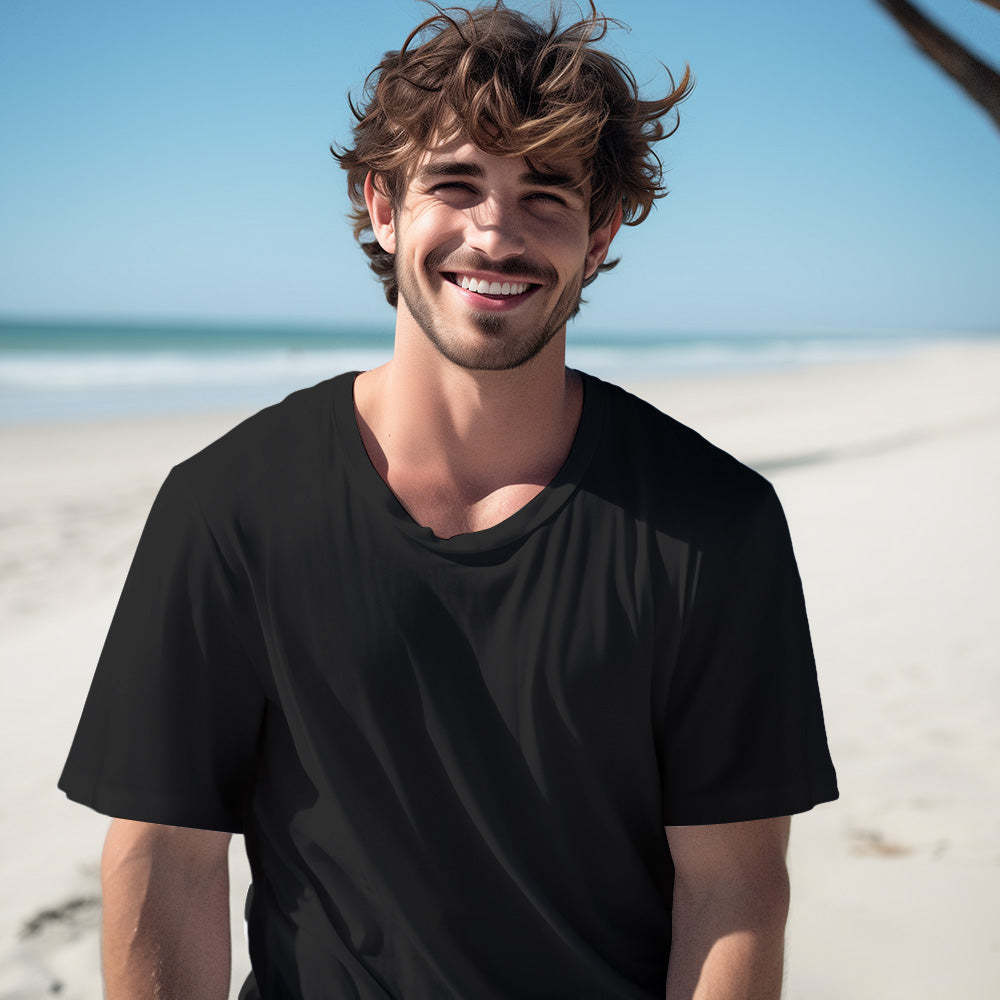 Custom Photo T-shirts Personalized Pictures T-shirt Valentine's Day Gifts for Couples - FaceSocksUsa