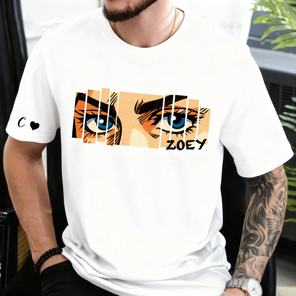 Custom Eyes Shirt Retro Comic Art - FaceSocksUSA