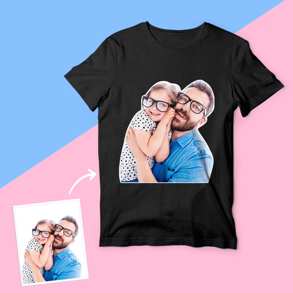 Custom My Photo Printed T-shirt Personalized Picture On Shirt-FaceSocksUSA